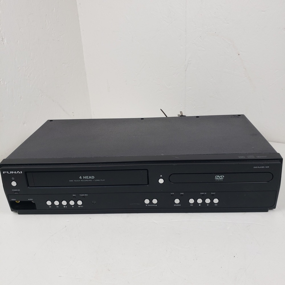 Funai DV220FX4 DVD Player VCR Combo 4 Head VHS Recorder Black Tested No Remote